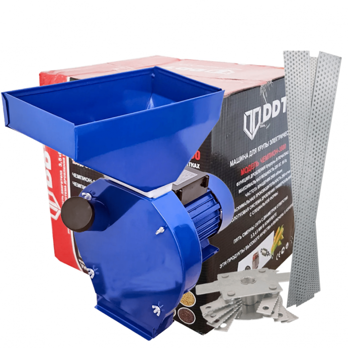 Moara cereale si stiuleti DDT, motor 3.5 Kw, 16 ciocanele, 4 site, cuva mica, 230 kg/h [1]