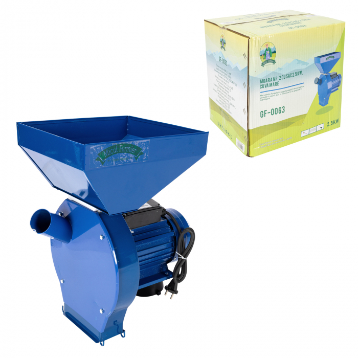 Moara nr. 2 Micul Fermier cu sac 2.5kw cuva mare [8]