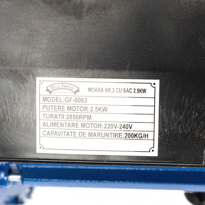 Moara nr. 2 Micul Fermier cu sac 2.5kw cuva mare [6]