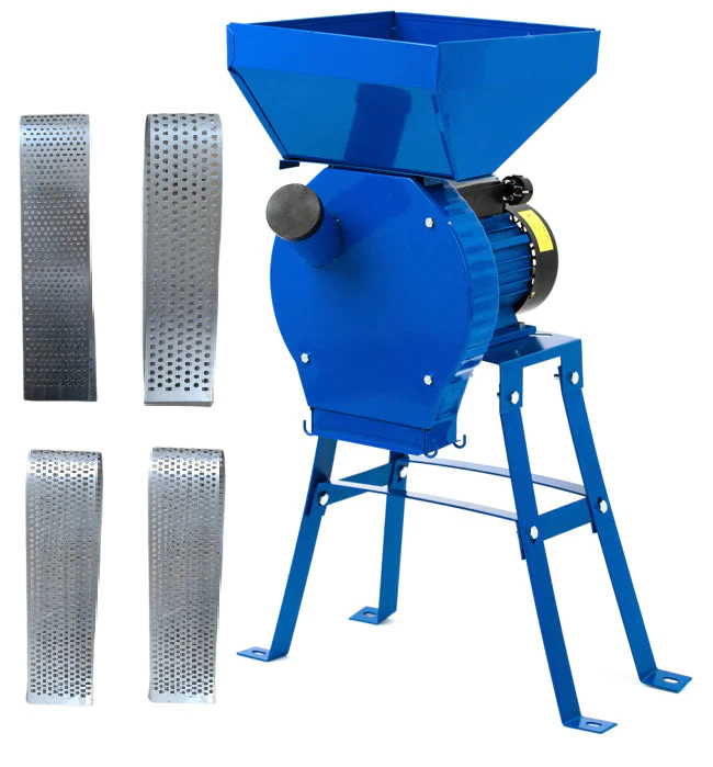 Moara ruseasca pentru cereale si stiuleti cu suport, motor 3.5 Kw, 20 ciocanele, 4 site, cuva mare, 200 kg/h [1]