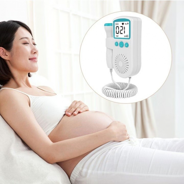 Lichidare de stoc Monitor Fetal Doppler, Flippy, Monitorizare Sarcina, Ritm Cardiac, Ecran LCD 4.5 cm, 2 x Baterii AA (neincluse), Portabil, din ABS, 12.8 x 9.6 x 3 cm, Utilizare de la 9 Saptamani, Ve [3]