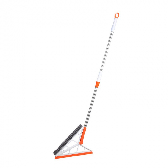 Mop Multifunctional, Flippy, Portocaliu, cu Racleta din Silicon, Maner Telescopic, Curatarea Eficienta a Tuturor Suprafetelor [1]