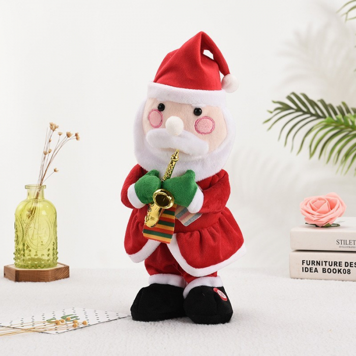 Mos Craciun, Flippy, Cantaret si Dansator, cu Saxofon, 25 cm [1]