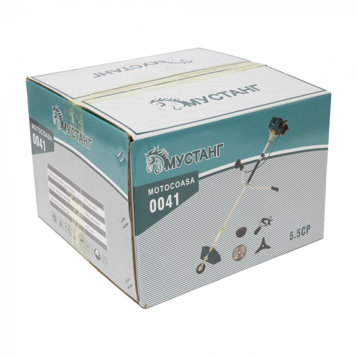 Motocoasa pe benzina ruseasca Mustang, 5.5 Cp, 51 CC, 4 acc. incluse + Adaptor tip drujba pentru taiat crengi la inaltime [7]