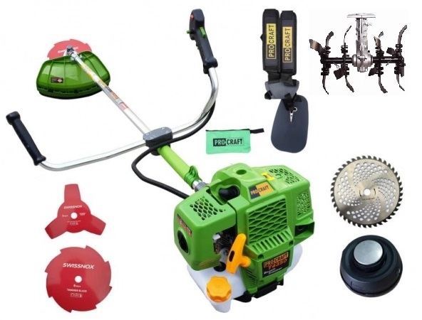 Motocoasa pe benzina Procraft T4350 Pro, 4.8 Cp, 58 CC, 5 acc. incluse + Cultivator 28mm*9T [1]