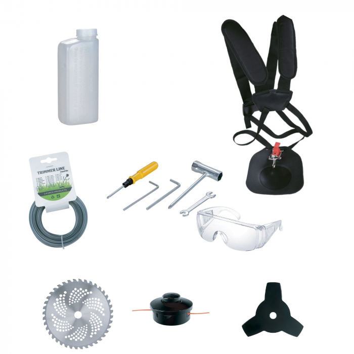 Motocoasa pe benzina Verk VGT5800A, 4.2 Cp, 52 CC, 8 acc. incluse [3]