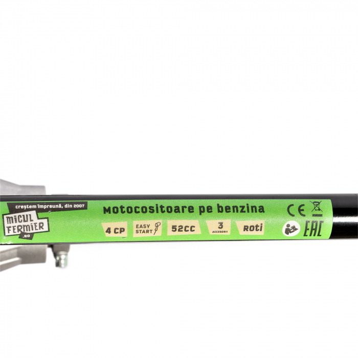 Motocositoare pe benzina cu roti Micul Fermier, 2T, pornire rapida, 3 accesorii [9]