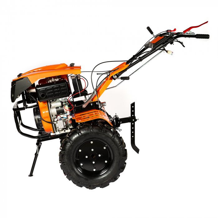 *OFERTA PROMO* Motocultor Detoolz 11CP 418CC, motorina, 4T, 3 viteze, pornire electrica, cu roți [12]