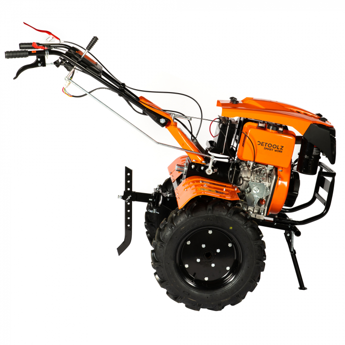 *OFERTA PROMO* Motocultor Detoolz 11CP 418CC, motorina, 4T, 3 viteze, pornire electrica, cu roți [7]