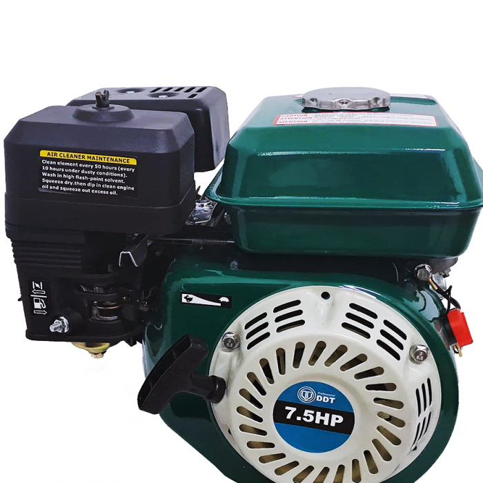 Motor pe benzina DDT Profesional 7.5 Cp, 4 timpi, 200 CC, 3.6 L Rezervor, Fulie dubla inclusa, 40 mm [10]