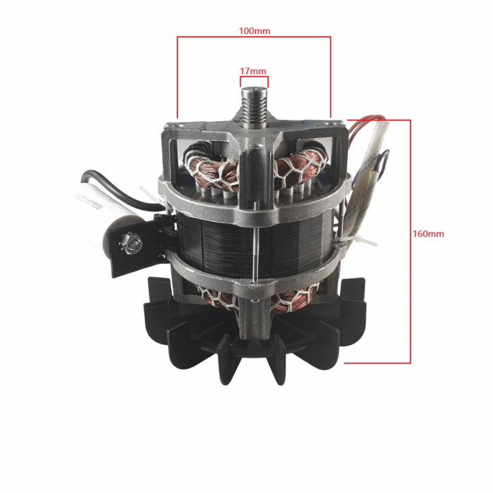 Motor pentru betoniera 850 W, 2700 rot/min, Bobinaj cupru, 12 µF, Elefant [4]
