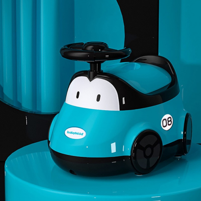 Olita pentru Copii, Flippy, +1an, Portabila, Design Masinuta cu Capac, Model Prietenos, Non-Toxic, Compartiment Detasabil, Usor de Curatat, Albastru [7]