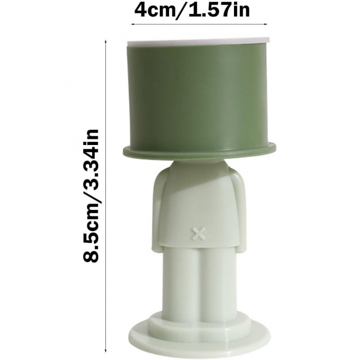 Opritor de Usa, Flippy, din Silicon, Model Magicial, cu Prindere de Perete, Anti-Coliziune, 4x 8.5 cm, Verde [4]