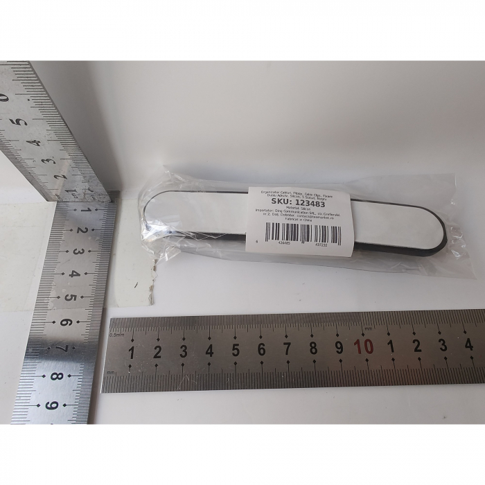 Organizator Cabluri, Flippy, Cable Clips, Fixare Dublu Adeziv, Silicon, 5 Sloturi, Negru [8]