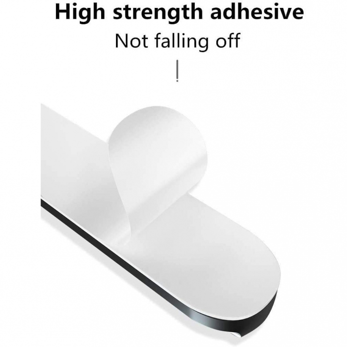 Organizator Cabluri, Flippy, Cable Clips, Fixare Dublu Adeziv, Silicon, 7 Sloturi, Negru [5]