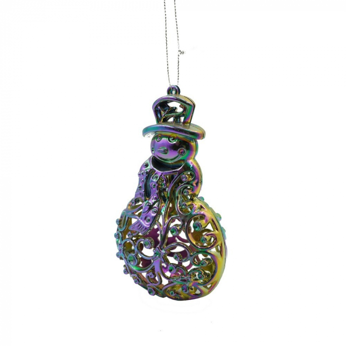 Ornament brad de Craciun, Iridescent, in forma de Om de zapada, 8 cm x 13 cm, Plastic, Flippy [1]