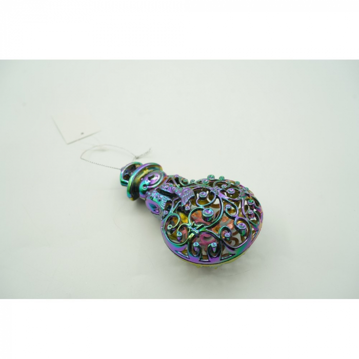 Ornament brad de Craciun, Iridescent, in forma de Om de zapada, 8 cm x 13 cm, Plastic, Flippy [9]