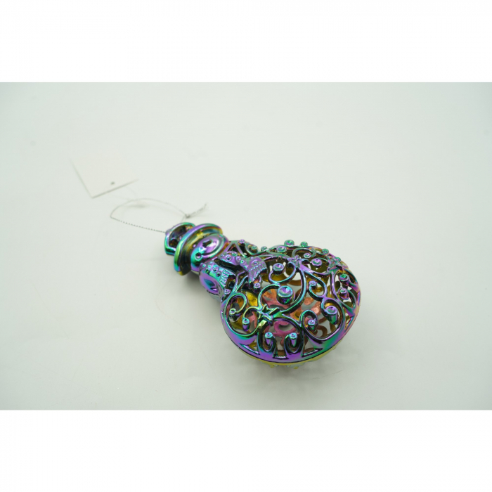 Ornament brad de Craciun, Iridescent, in forma de Om de zapada, 8 cm x 13 cm, Plastic, Flippy [4]