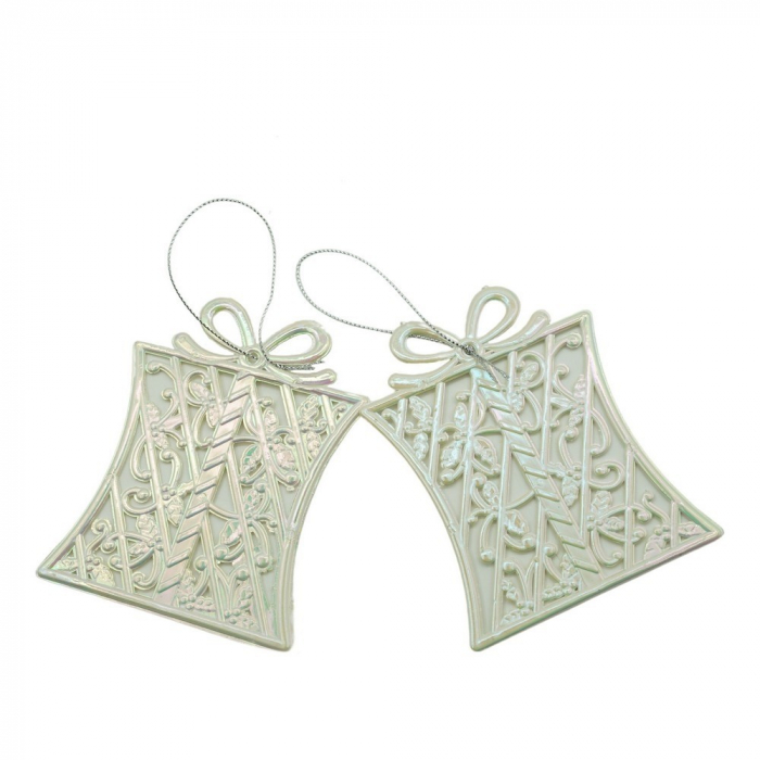 Ornament brad de Craciun, Perlat, in forma de Cadou, 9 cm x 11 cm, Plastic, Flippy [1]