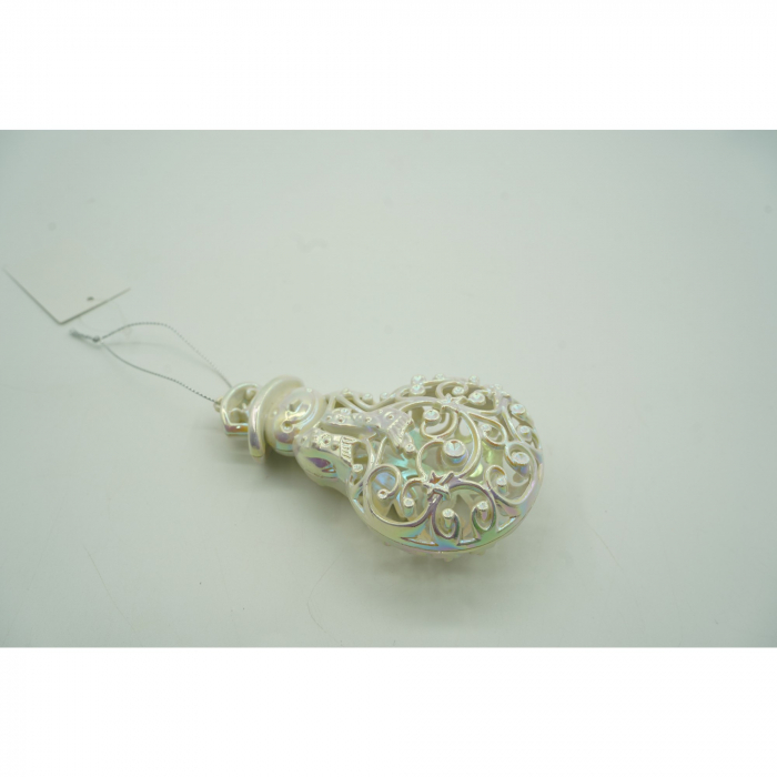 Ornament brad de Craciun, Perlat, in forma de Om de zapada, 8 cm x 13 cm, Plastic, Flippy [4]