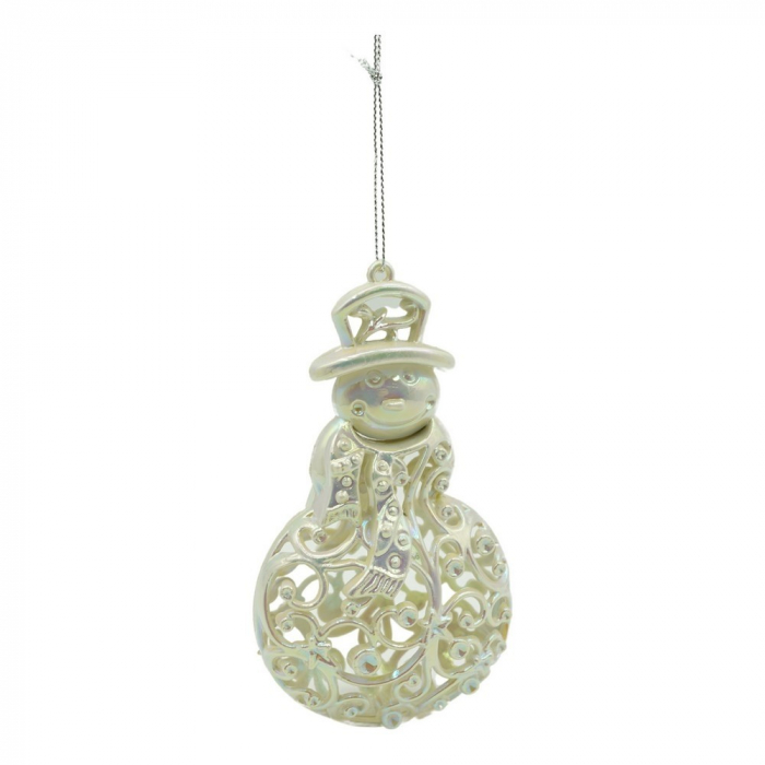 Ornament brad de Craciun, Perlat, in forma de Om de zapada, 8 cm x 13 cm, Plastic, Flippy [1]