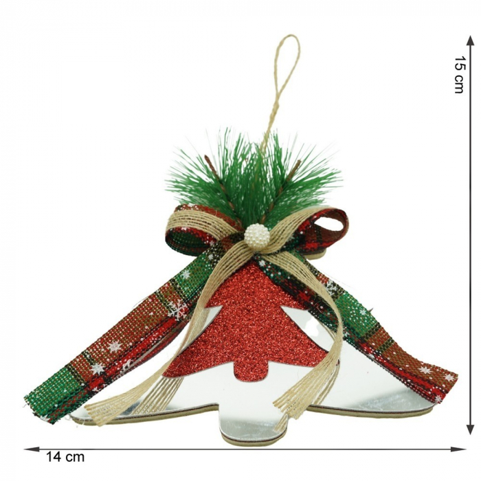 Ornament brad, Flippy, Brad, Argintiu, Lucios, 14*15CM, Acril, Interior/ Exterior [11]