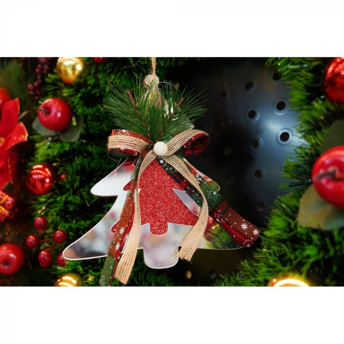 Ornament brad, Flippy, Brad, Argintiu, Lucios, 14*15CM, Acril, Interior/ Exterior [7]