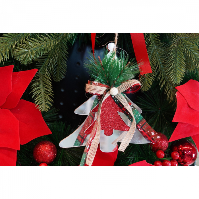 Ornament brad, Flippy, Brad, Argintiu, Lucios, 14*15CM, Acril, Interior/ Exterior [4]