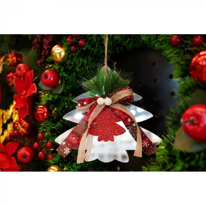 Ornament brad, Flippy, Brad, Argintiu, Lucios, 14*17CM, Acril, Interior/ Exterior [8]