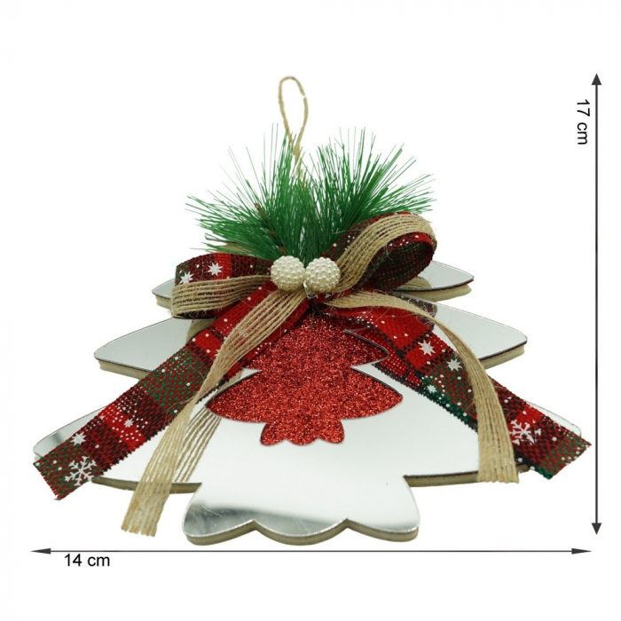 Ornament brad, Flippy, Brad, Argintiu, Lucios, 14*17CM, Acril, Interior/ Exterior [11]