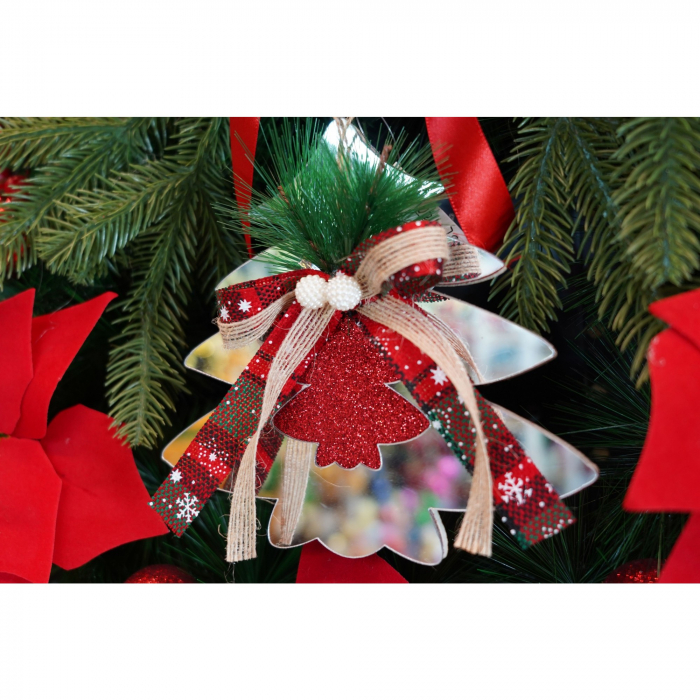 Ornament brad, Flippy, Brad, Argintiu, Lucios, 14*17CM, Acril, Interior/ Exterior [4]