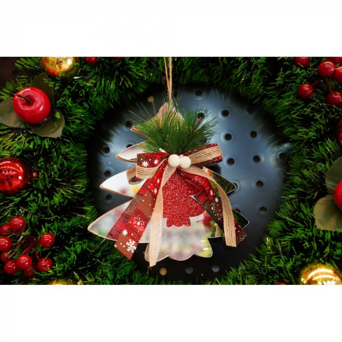 Ornament brad, Flippy, Brad, Argintiu, Lucios, 14*17CM, Acril, Interior/ Exterior [10]
