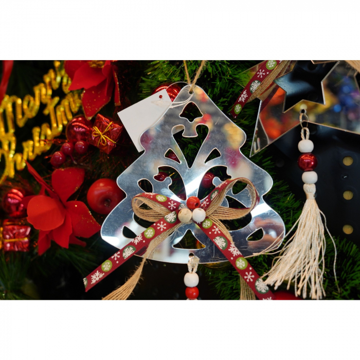 Ornament brad, Flippy, Brad, Argintiu, Lucios, 14*26CM, Acril, Interior/ Exterior [3]