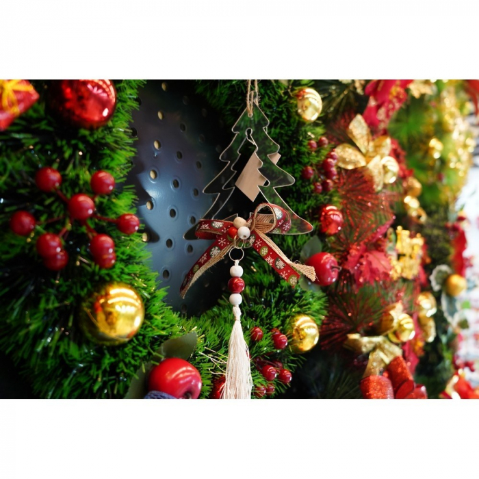 Ornament brad, Flippy, Brad, Argintiu, Lucios, 14*26CM, Acril, Interior/ Exterior [9]