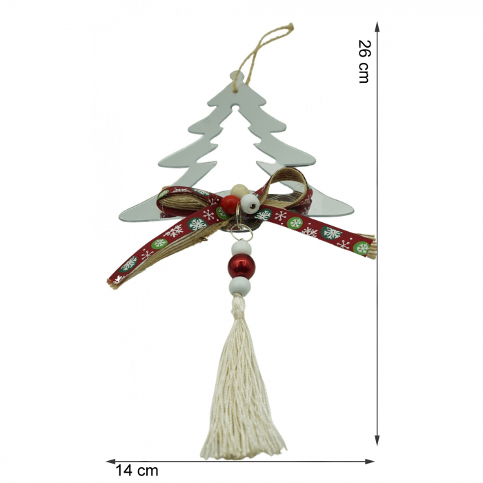 Ornament brad, Flippy, Brad, Argintiu, Lucios, 14*26CM, Acril, Interior/ Exterior [6]
