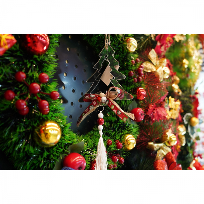 Ornament brad, Flippy, Brad, Argintiu, Lucios, 14*26CM, Acril, Interior/ Exterior [4]