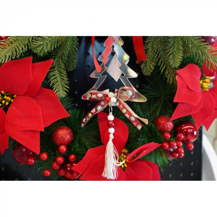 Ornament brad, Flippy, Brad, Argintiu, Lucios, 14*26CM, Acril, Interior/ Exterior [7]