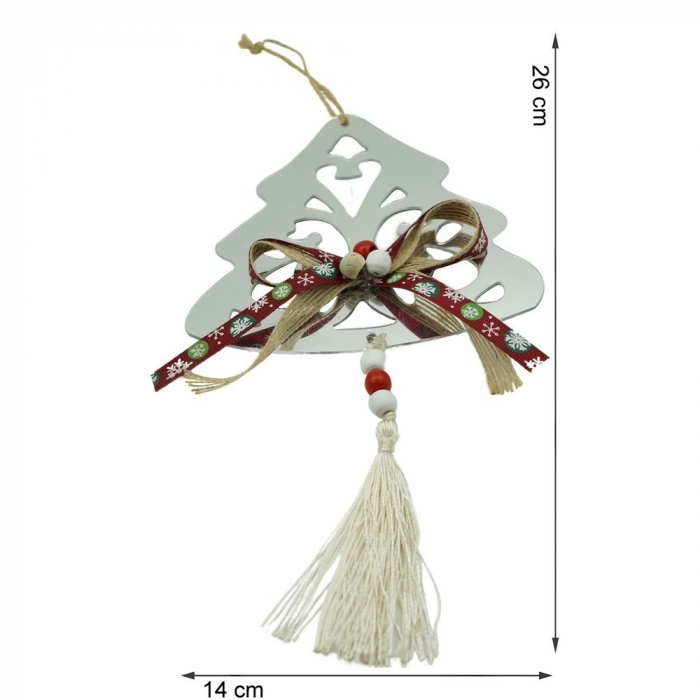 Ornament brad, Flippy, Brad, Argintiu, Lucios, 14*26CM, Acril, Interior/ Exterior [11]