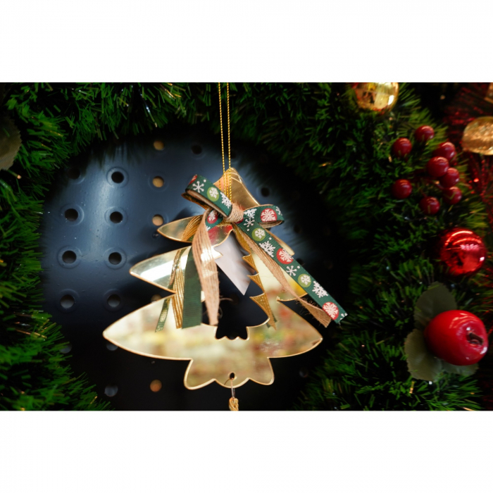 Ornament brad, Flippy, Brad, Auriu, Lucios, 14*26CM, Acril, Interior/ Exterior [3]