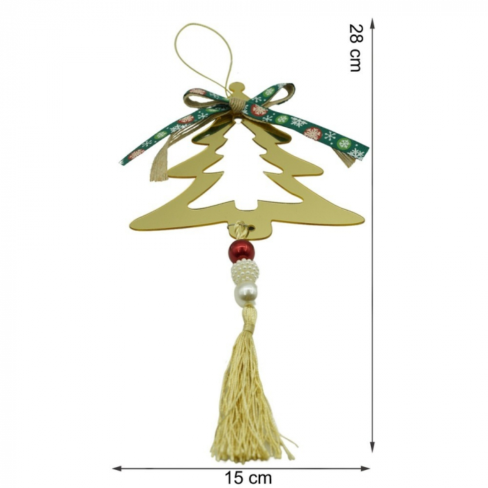 Ornament brad, Flippy, Brad, Auriu, Lucios, 15*28CM, Acril, Interior/ Exterior [11]
