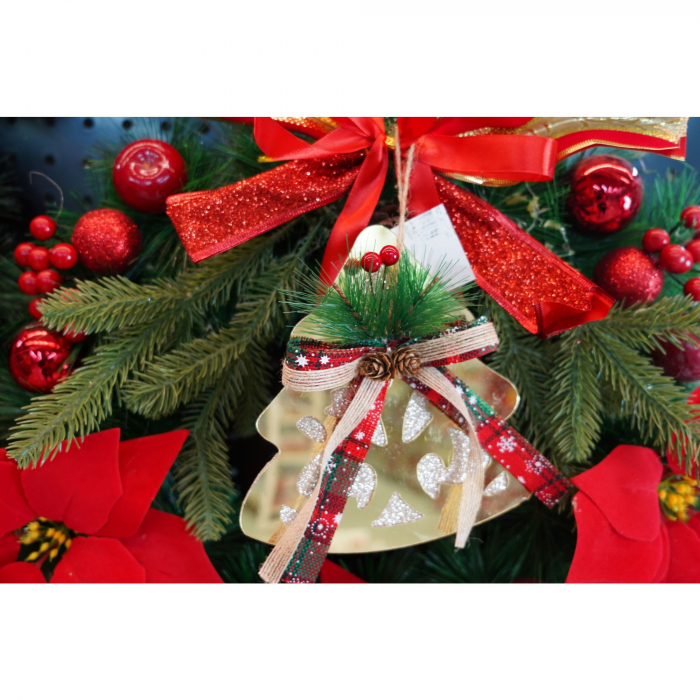 Ornament brad, Flippy, Brad, Auriu, Lucios, 16*17CM, Acril, Interior/ Exterior [4]