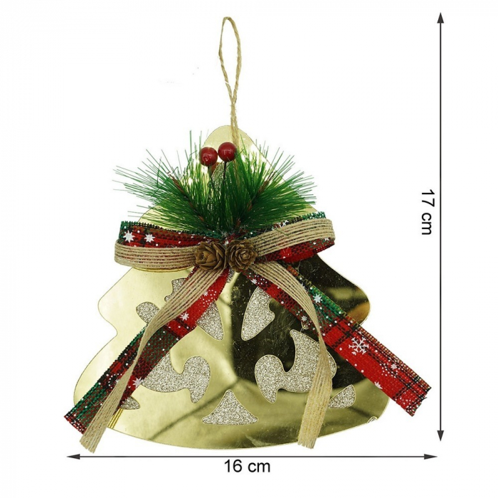 Ornament brad, Flippy, Brad, Auriu, Lucios, 16*17CM, Acril, Interior/ Exterior [11]