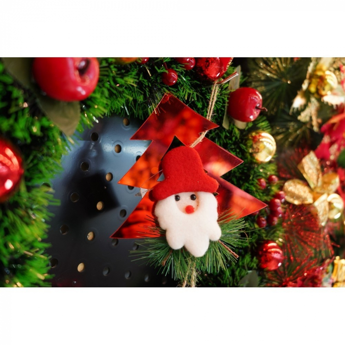 Ornament brad, Flippy, Brad cu clopotei, Rosu, Lucios, 15*20CM, Acril, Interior/ Exterior [8]