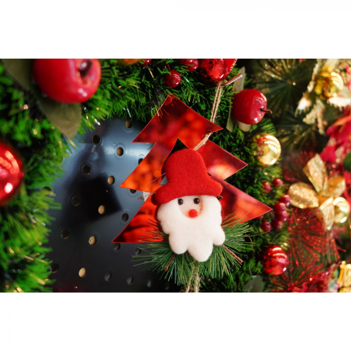 Ornament brad, Flippy, Brad cu clopotei, Rosu, Lucios, 15*20CM, Acril, Interior/ Exterior [3]