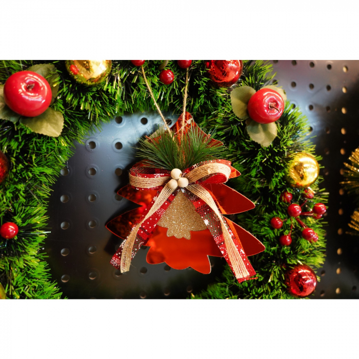 Ornament brad, Flippy, Brad, Rosu, Lucios, 14*16CM, Acril, Interior/ Exterior [3]