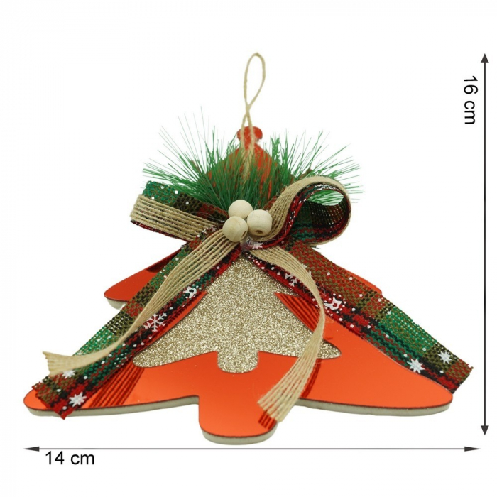 Ornament brad, Flippy, Brad, Rosu, Lucios, 14*16CM, Acril, Interior/ Exterior [11]