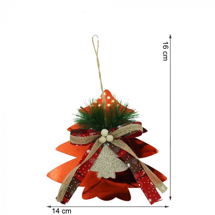 Ornament brad, Flippy, Brad, Rosu, Lucios, 14*16CM, Acril, Interior/ Exterior [9]