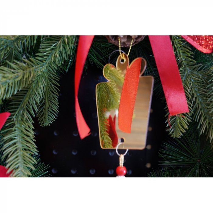 Ornament brad, Flippy, Cadou, Auriu, Lucios, 8*25CM, Acril, Interior/ Exterior [9]
