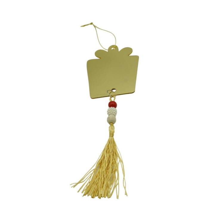 Ornament brad, Flippy, Cadou, Auriu, Lucios, 8*25CM, Acril, Interior/ Exterior [1]