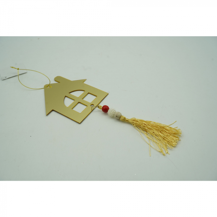 Ornament brad, Flippy, Casa, Auriu, Lucios, 10*25CM, Acril, Interior/ Exterior [5]